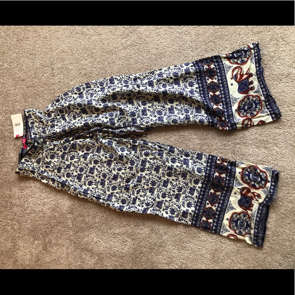 Harem elephant print boho pants